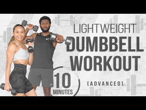 10 Minute Lightweight Dumbbell Workout [Advanced HIIT]