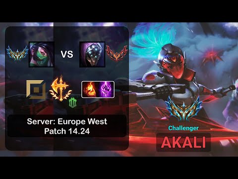 Akali Top vs Jax - EUW Challenger - Patch 14.24