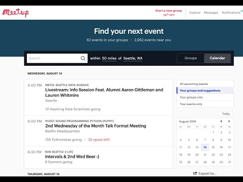 Loading Json Data Using Python Meetup Api Data