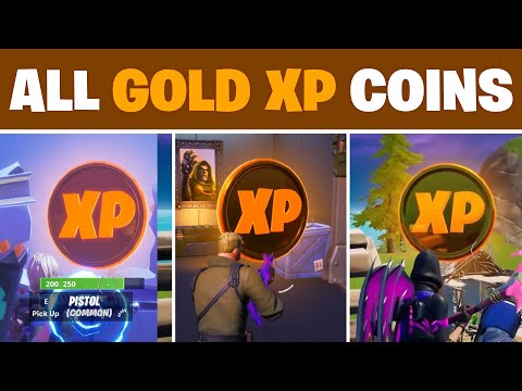 *EVERY* GOLD XP COIN LOCATION (Week 1-10)! How to complete Gold Punch Card | Fortnite Battle Royale