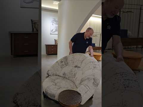 Очень необычное #кресло с подставкой для ног - Кактус