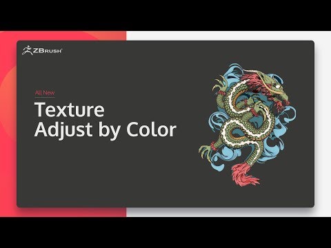ZBrush 2020 - Texture Adjust by Color