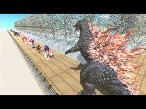 GOJIRA GODZILLA DEATH RUN - Animal Revolt Battle Simulator