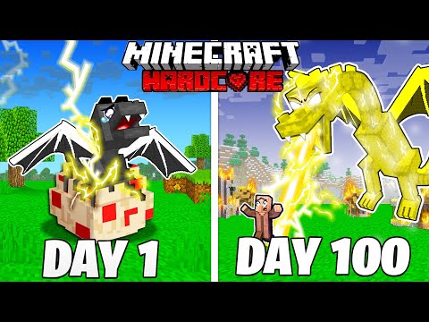 I Survived 100 Days as a LIGHTNING DRAGON in HARDCORE Minecraft