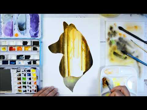 (153) Fall Forest Fox Watercolor Painting | CraftyJenn