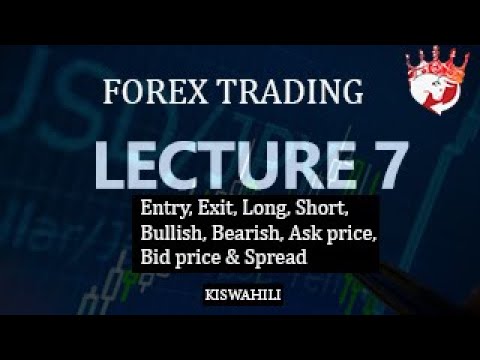Lecture 7 - ENTRY, EXIT, LONG, SHORT, BULLISH, BEARISH, BID,ASK & SPREAD || FOREX TANZANIA KISWAHILI