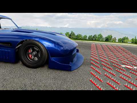 Massive Spike Strip Pileup Car Crashes #149 – BeamNG Drive | CrashBoomPunk