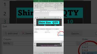 Custom sort. There are times like with shirt sizes where an alphabetical sort isn’t going to do the job. This is how you can set up a custom sort with a predetermined way of sorting. - Excel Xpert tutorial video