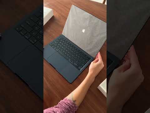 MacBook Air M2 Midnight // UNBOXING 💻🍎 #macbook #macbookair #macbookairm2 #apple