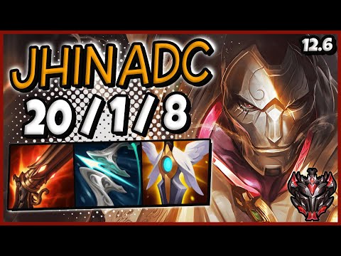 Jhin vs Ezreal ADC / KR Grandmaster / Patch 12.6 / Season 12 [ 20 / 1 / 8 ]