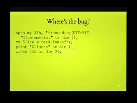 FOSDEM 2014 - Perl 5 And Unicode