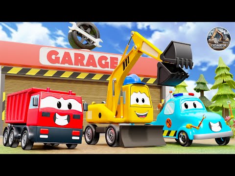 3D Construction Project: Dump Truck Rescue Excavator Accidents While Using Dynamite To Break Rocks