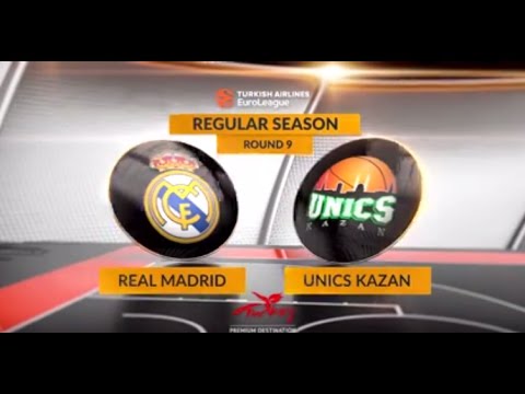 EuroLeague Highlights RS Round 9: Real Madrid 89-75 Unics Kazan