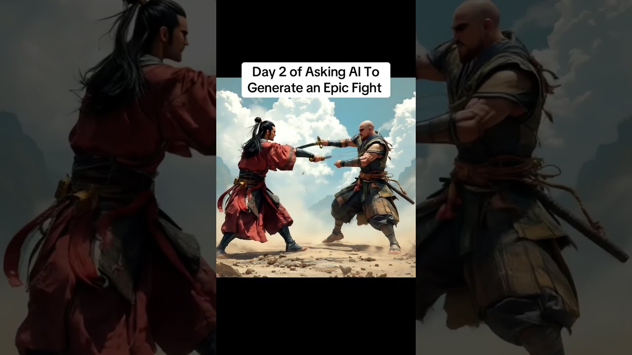 Asking AI To Generate Epic Fight #aivideo #aivideogenerator
