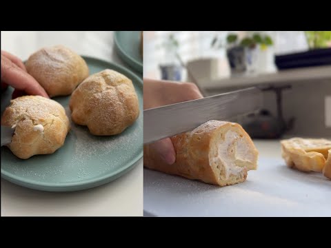 Taro Cream Puff【My Mom's Volg】