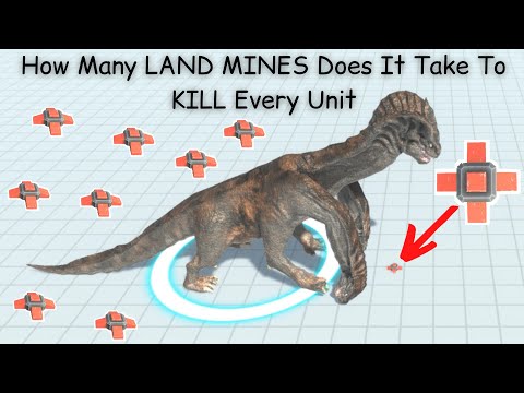 How Many LAND MINES Does It Take To KILL Every Unit ARBS |Animal Revolt Battle Simulator