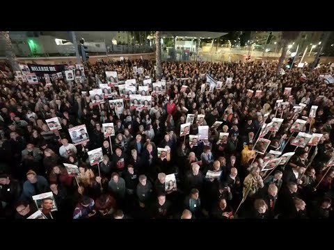 Supporters and families of hostages held in Gaza rally in Tel Aviv | AFP