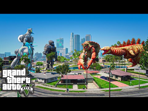 Kamata-Kun ( Shin Godzilla), WereCrab vs Mogera, Mecha Kong ( GTA V Mods )