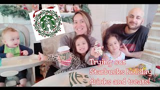 Trying out Starbucks holiday drinks and treats! Vlogmas day 2