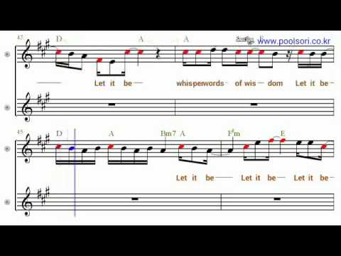 Let it be - Eb Alto Sax Sheet Music  [ Beatles ]