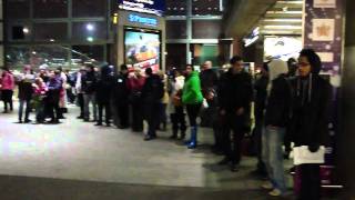 Brassroots performing Seven Nations Army at St Pancras International Station