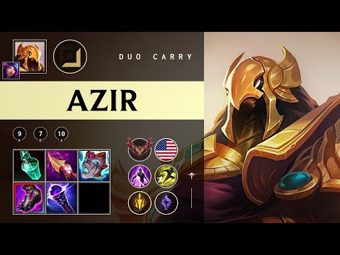 Azir Carry vs Ezreal - NA Grandmaster Patch 25.24