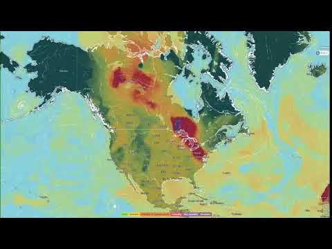 Animation of air quality across North America