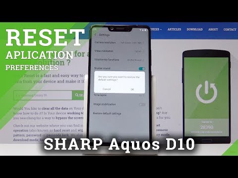 How to Reset Camera in SHARP D10 - Restore Camera Settings