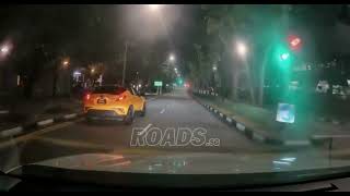 A collision occurred between two vehicles after one vehicle beat a red light.