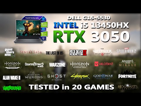 DELL G15-5530- INTEL i5 13450HX + RTX 3050 Gaming Benchmark Test | Tested in 20 Games | RTX 3050 |