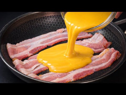 Einfach Eier auf Bacon gießen – Oh Gott, wie lecker! Schnelles Frühstück