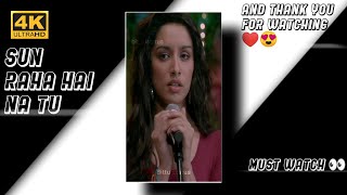 Download lagu Sun Raha Hai Na Tu Female Version 4K Full Screen w... mp3