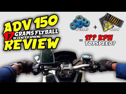 17 Grams Straight Flyball Review - Honda ADV 150 | 1,000 RPM Center Spring + Clutch Spring Review