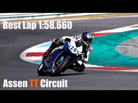 Assen TT Circuit - Telemetry Overlay - Motorrad onboard - Best Lap 1:58.660 - Honda CBR 1000RR