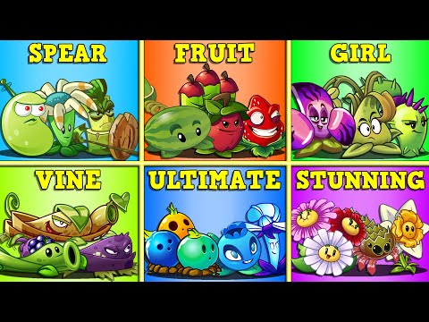 Random 6 Team Plants Battlez - Who Will Win? - PvZ 2 Team Plants vs Team Plant