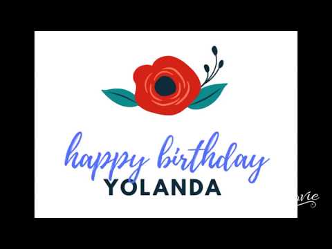 Happy Birthday to Yolanda