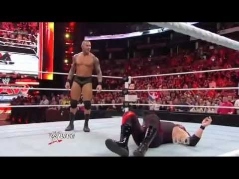 WWE Raw 3/5/12 - Randy Orton RKO on Kane