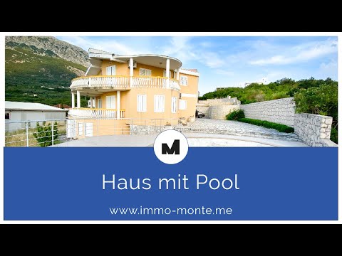 Immo Monte Haus mit Pool und Meeres- und Stadtblick in Dobra Voda zum Verkauf