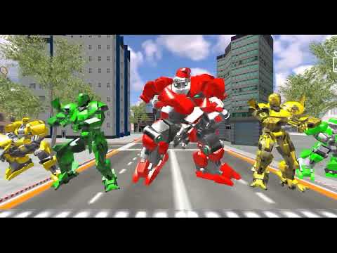 Dolphin Robot Transform Wars | robot  | robot game | us police car transform robot war rescue 2024