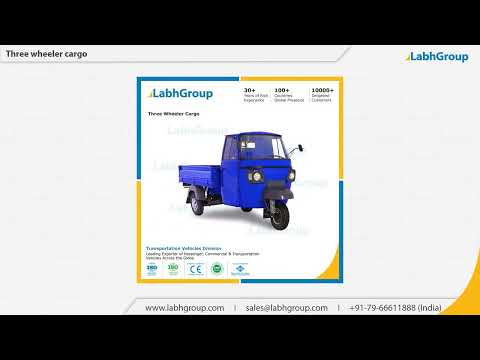 Three wheeler goods cargo loading auto rickshaw