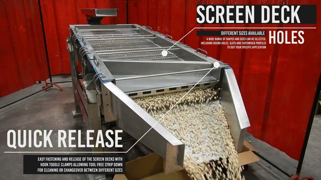 Podmores Grader/Screen Feeder for nuts