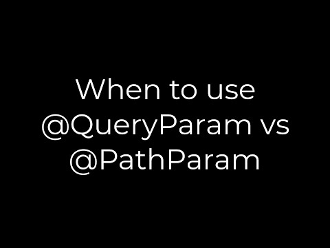 Java When To Use Queryparam Vs Pathparam5solution