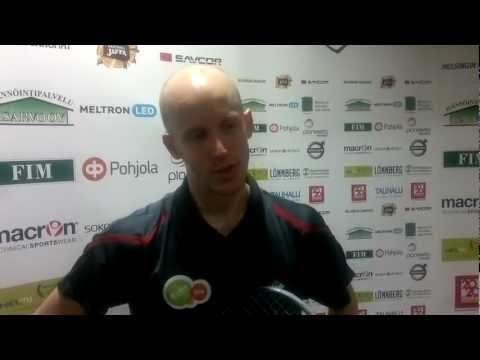 EICC2012 Olli Tuominen FIN:"Kotiyleisön edessä pelaaminen on harvinaista herkkua"