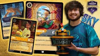 How Sky Won the FIRST-EVER Disney Lorcana CCQ | Amber Steel Deck Tech