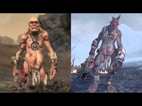 Total War Warhammer - Chaos BEASTS!!  Comparison to Greenskins