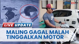 Detik-detik Maling Tabung Gas di Kudus Terekam CCTV, Gagal Mencuri Malah Tinggalkan Motor