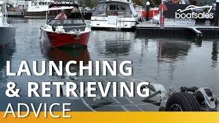 Launching and retrieving a boat with a drive-on trailer @boatsales