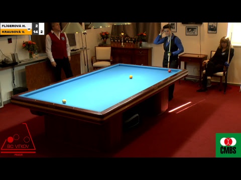 Czech National Championship 3-cushion - Semifinals - Veronika KRAUSOVÁ vs Hana FLÍGEROVÁ