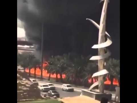 انفجارشاحنة غازمخرج ٨ في الرياض اليوم الأربعاء 13-05-1436 الموافق 4-3-2015