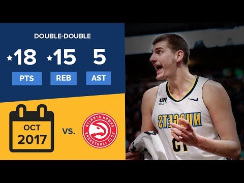 (27.10.2017) Nikola Jokić 18 pts, 15 reb, 5 ast vs. Atlanta Hawks (Highlights)